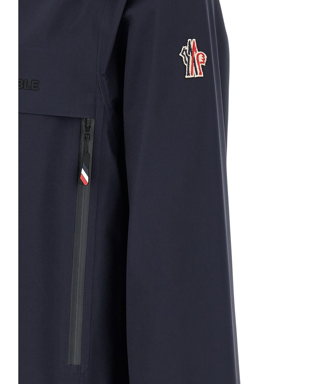 MONCLER GRENOBLE Темно-синяя полиамидовая куртка, фото 4