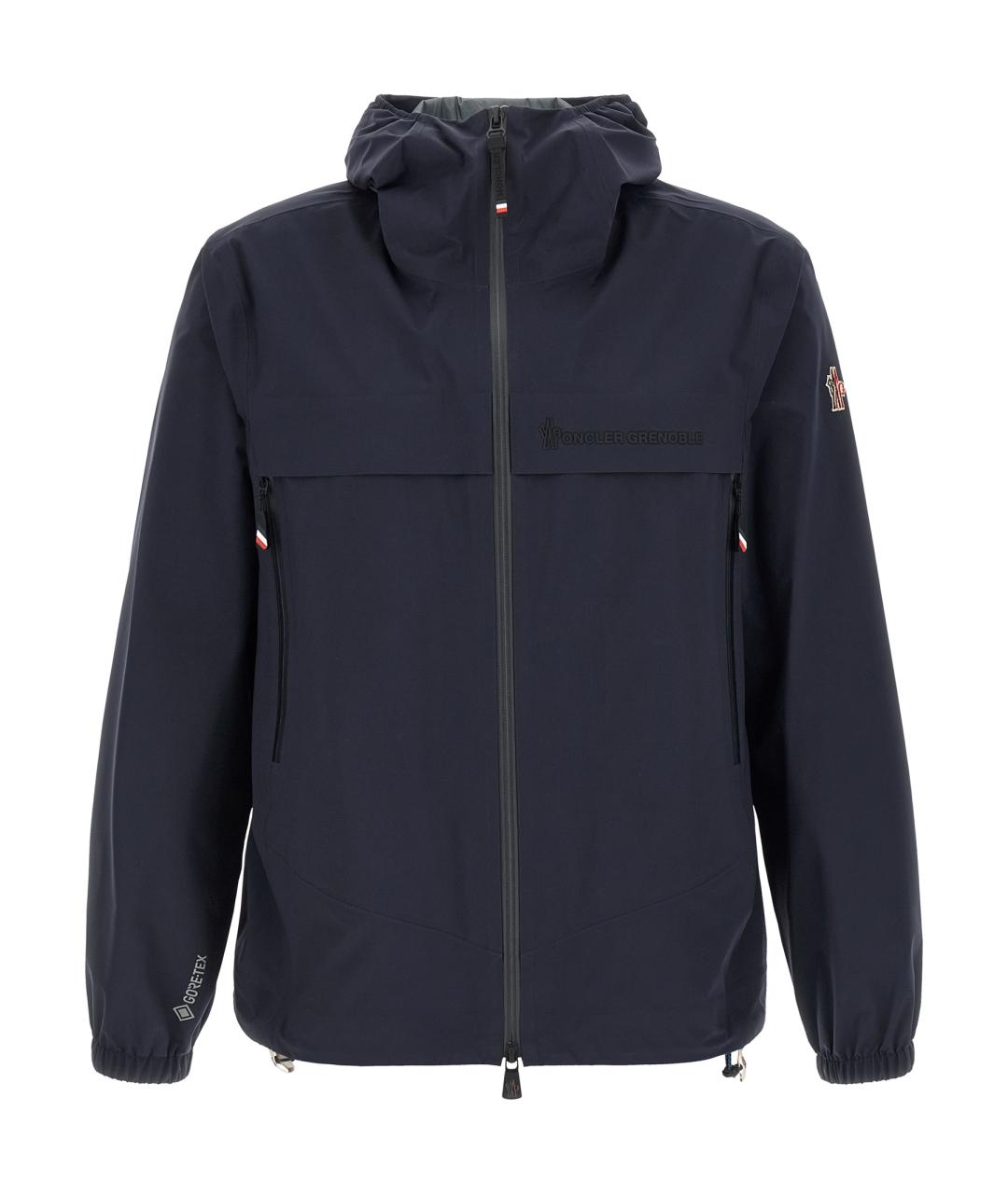 MONCLER GRENOBLE Темно-синяя полиамидовая куртка, фото 1