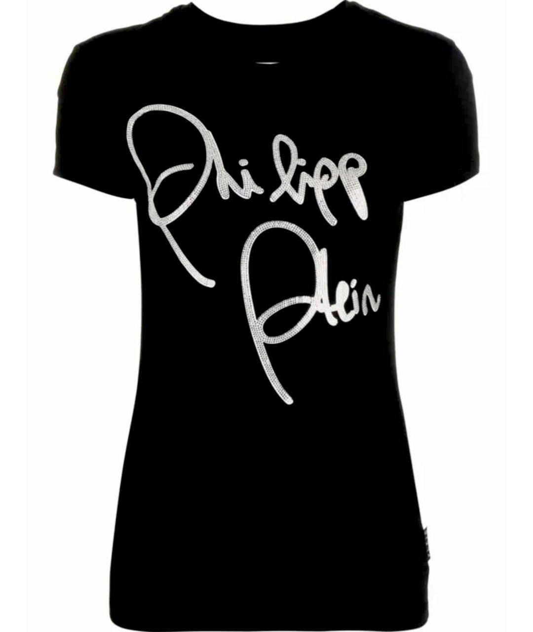 PHILIPP PLEIN Черная хлопковая футболка, фото 1