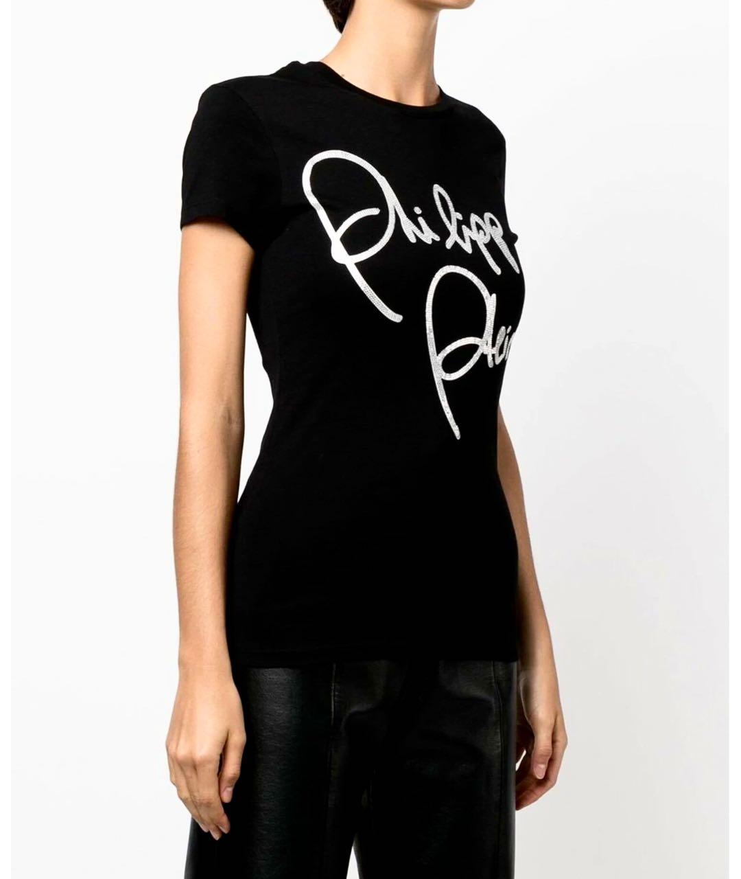PHILIPP PLEIN Черная хлопковая футболка, фото 6