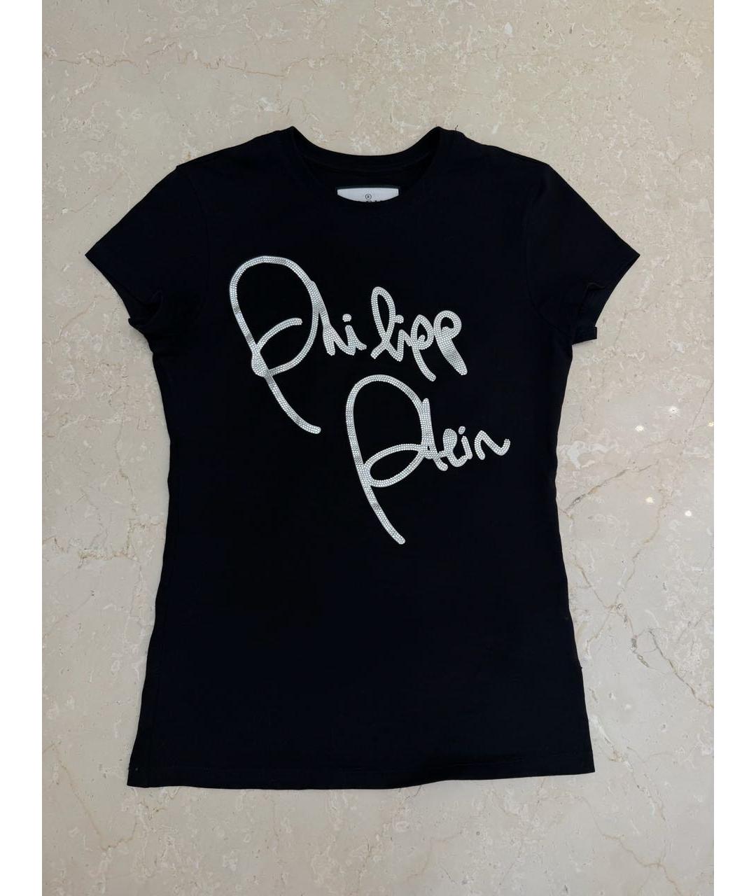 PHILIPP PLEIN Черная хлопковая футболка, фото 2