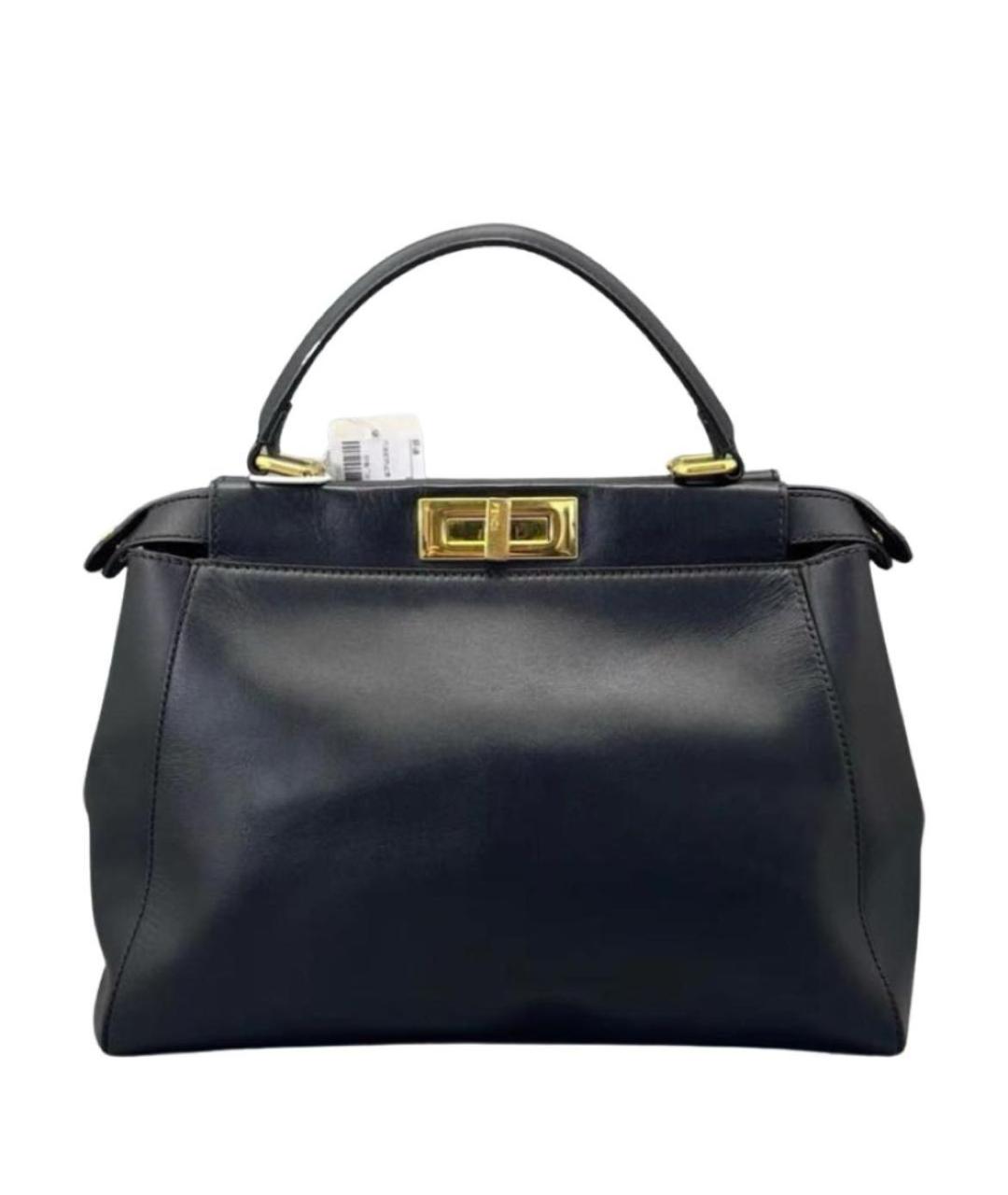 FENDI Черная кожаная сумка через плечо, фото 1