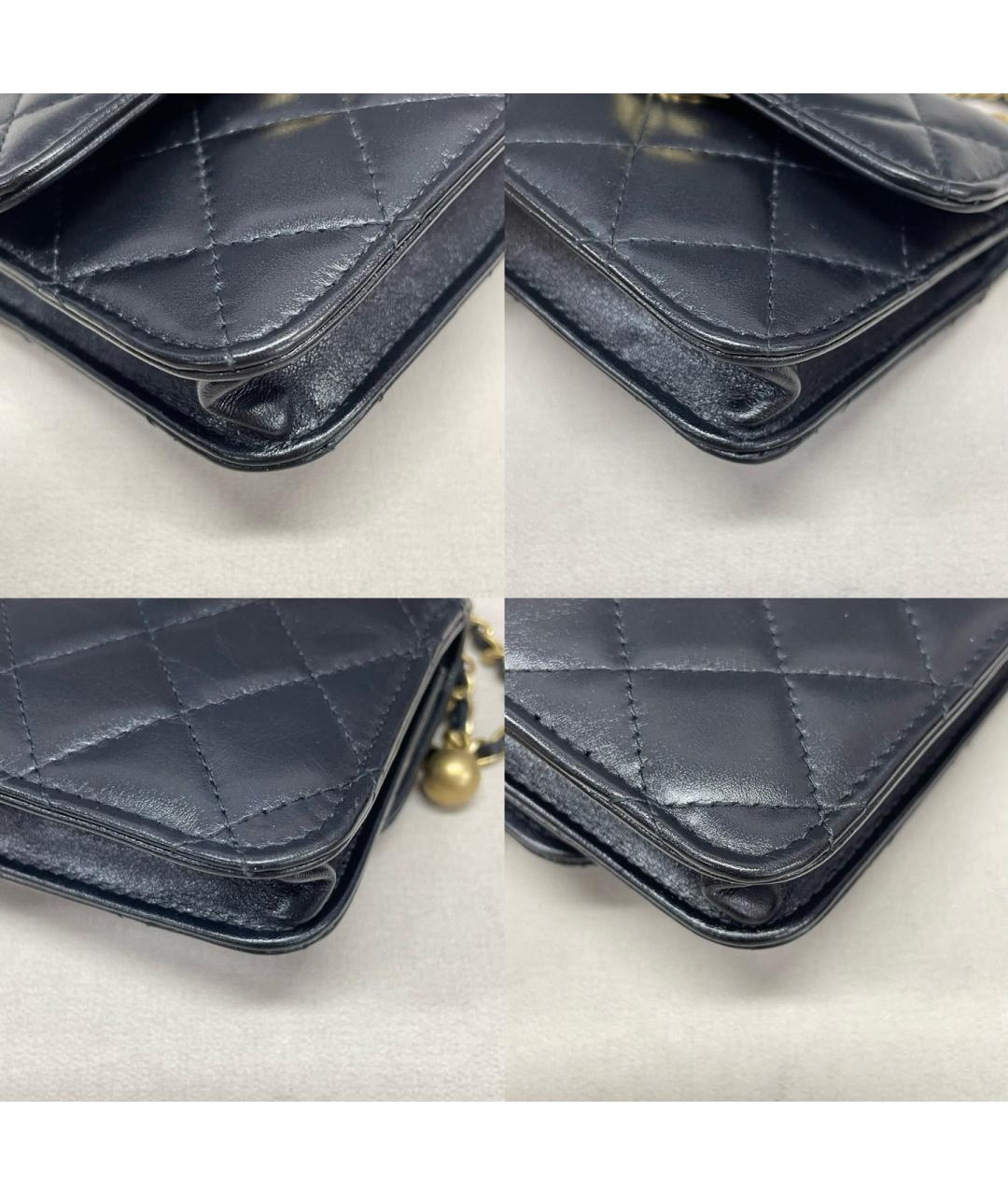 CHANEL Черная кожаная сумка через плечо, фото 6