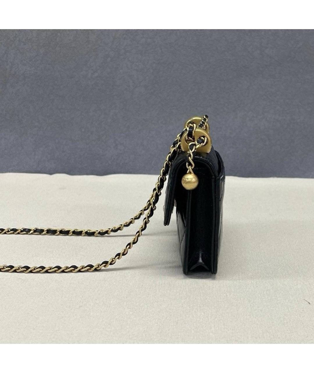 CHANEL Черная кожаная сумка через плечо, фото 3