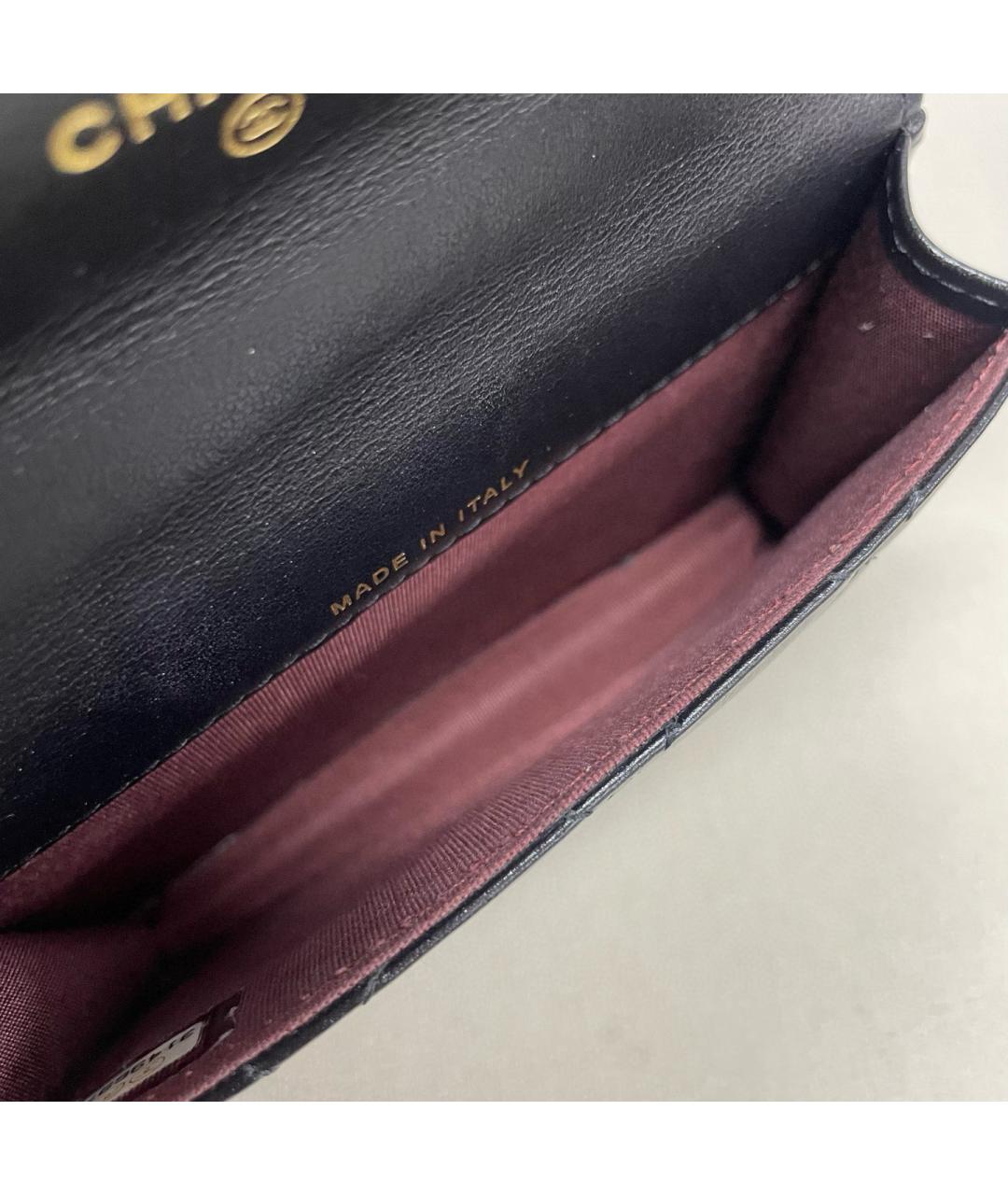 CHANEL Черная кожаная сумка через плечо, фото 8