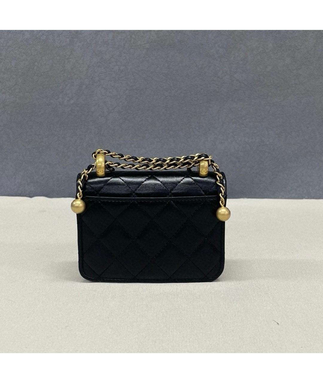 CHANEL Черная кожаная сумка через плечо, фото 2