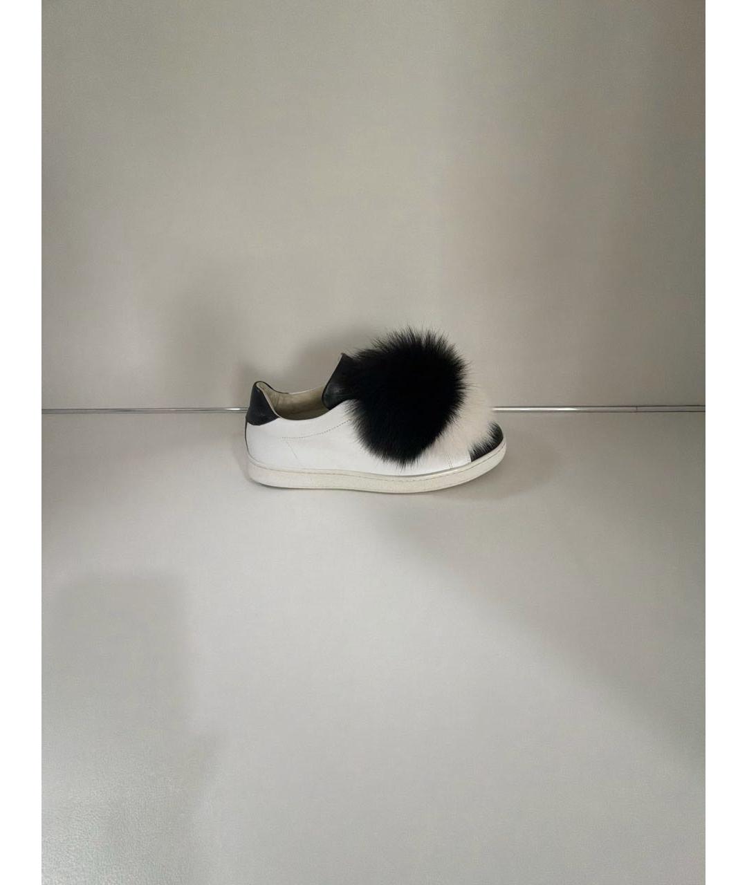 JOSEPH Белые кожаные слипоны, фото 9