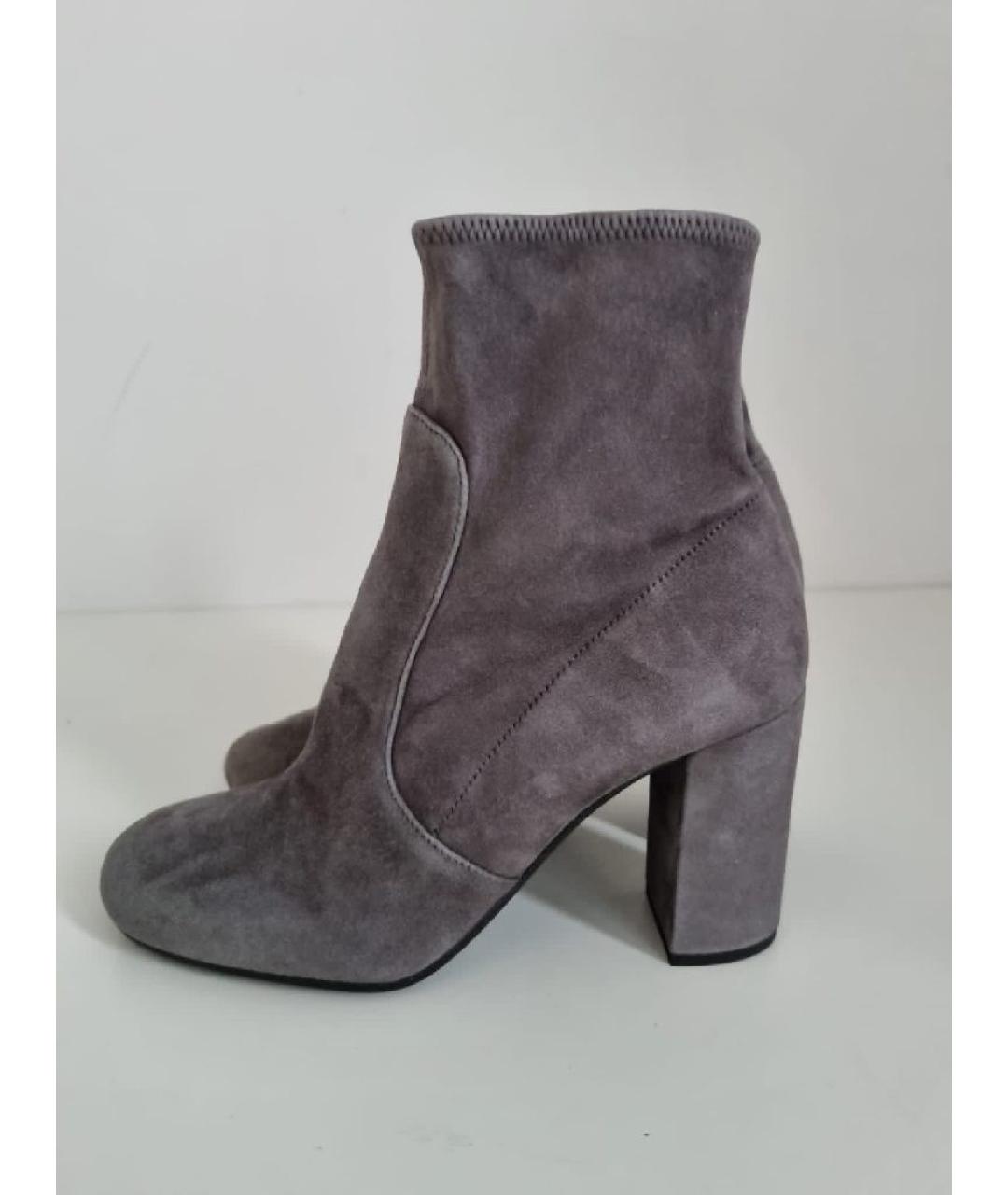 PRADA Серые ботинки, фото 3