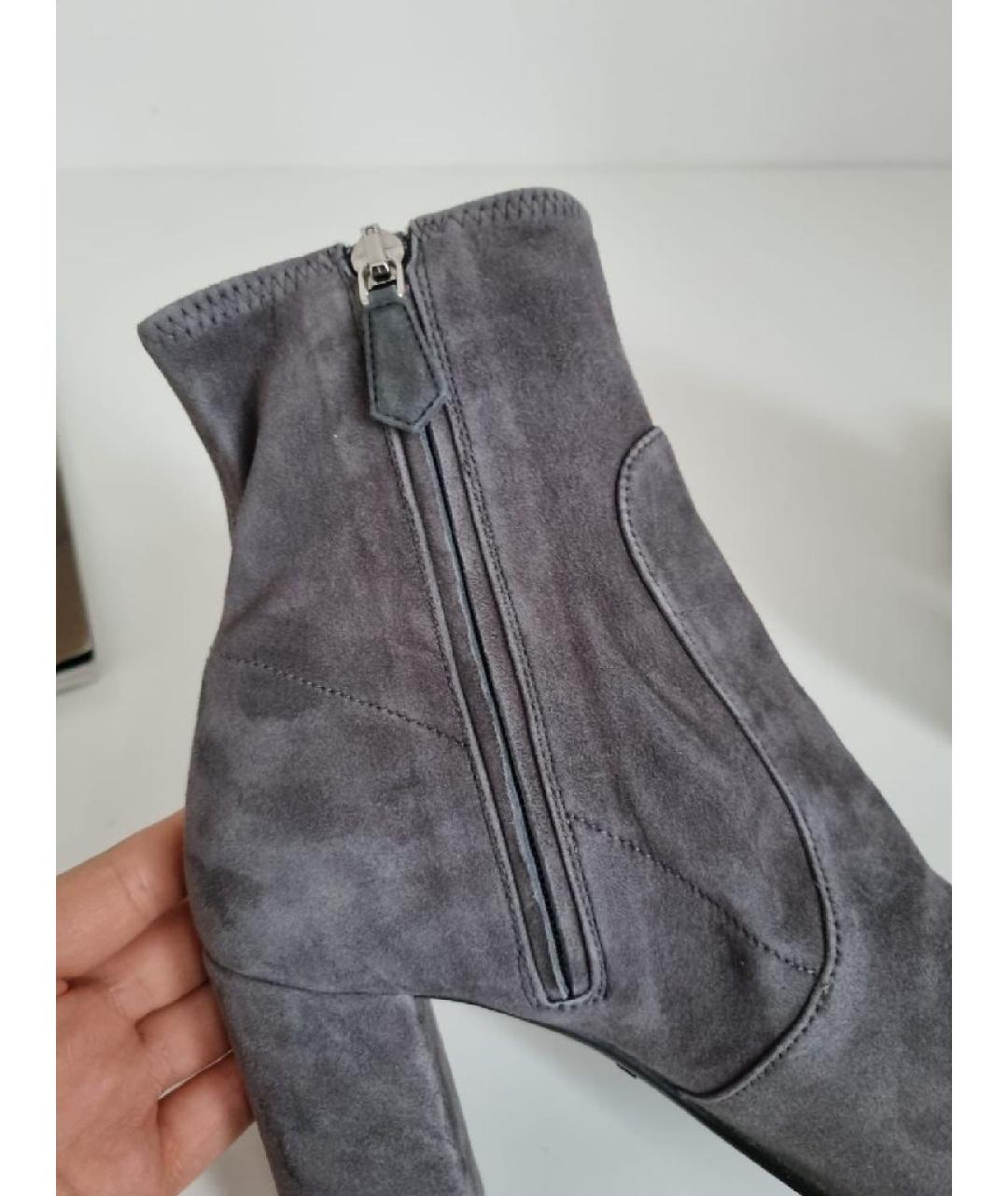 PRADA Серые ботинки, фото 6