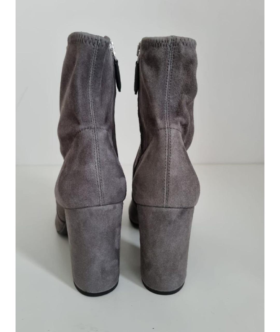 PRADA Серые ботинки, фото 4