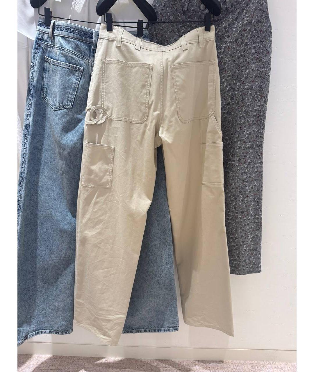 CHANEL Бежевые прямые джинсы, фото 4