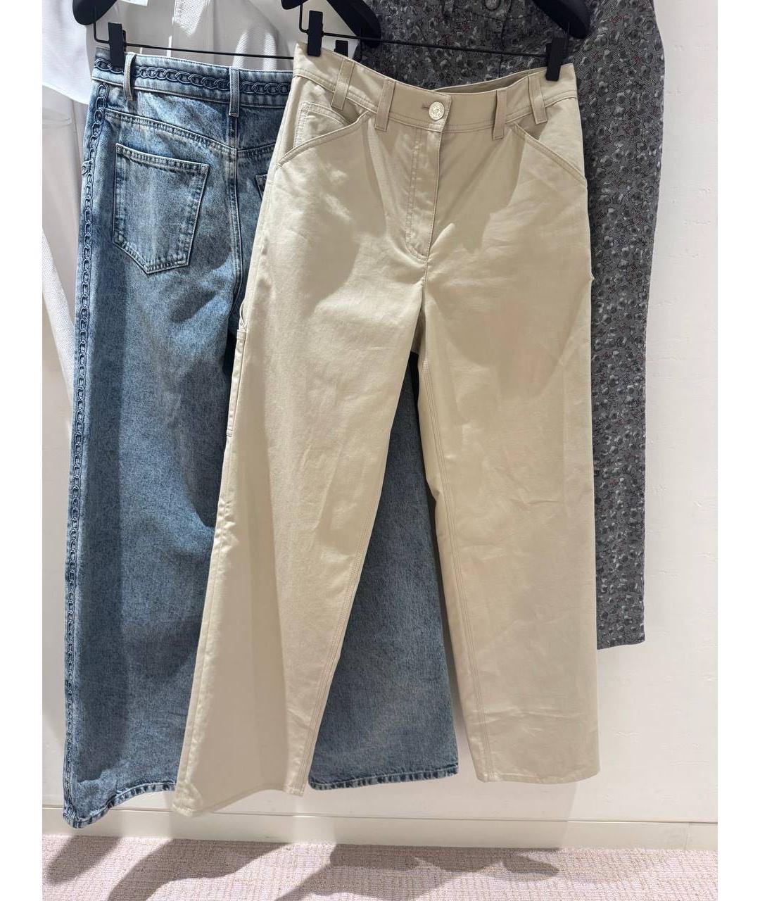 CHANEL Бежевые прямые джинсы, фото 5