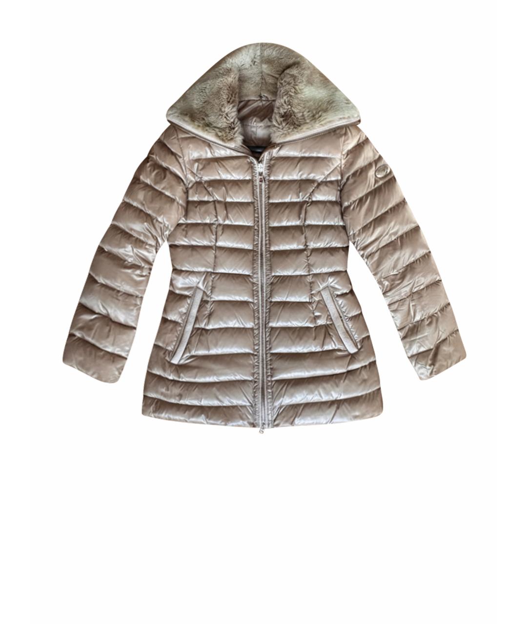 DIEGO M Золотой полиамидовый пуховик, фото 1