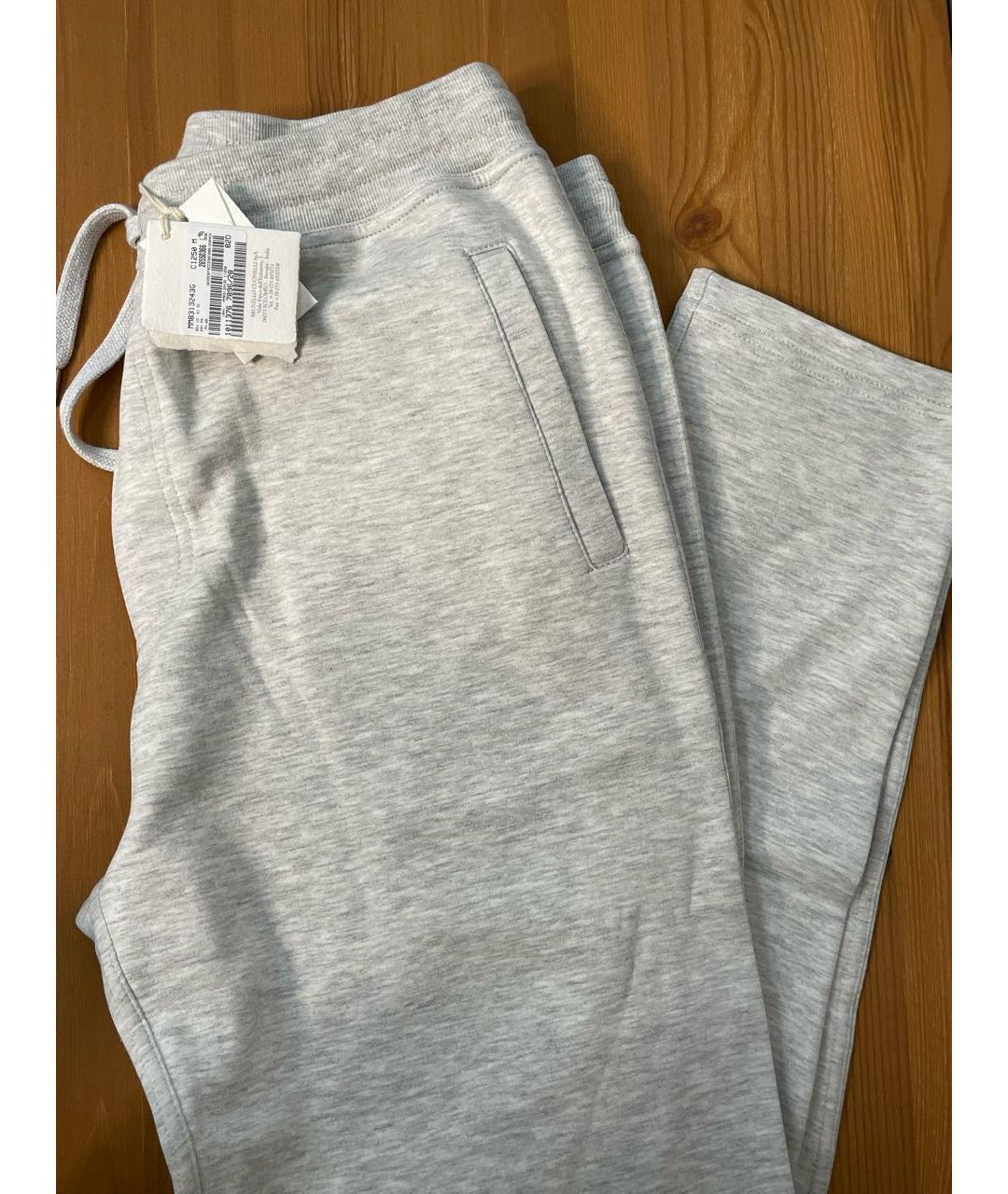 BRUNELLO CUCINELLI Серый хлопковый спортивный костюм, фото 4