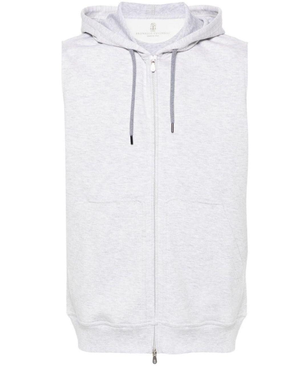 BRUNELLO CUCINELLI Серый хлопковый спортивный костюм, фото 2