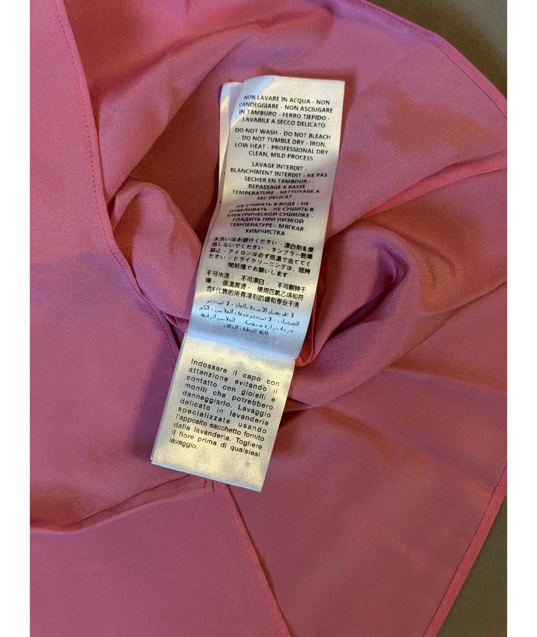 GUCCI Коралловая шелковая рубашка/блузка, фото 7