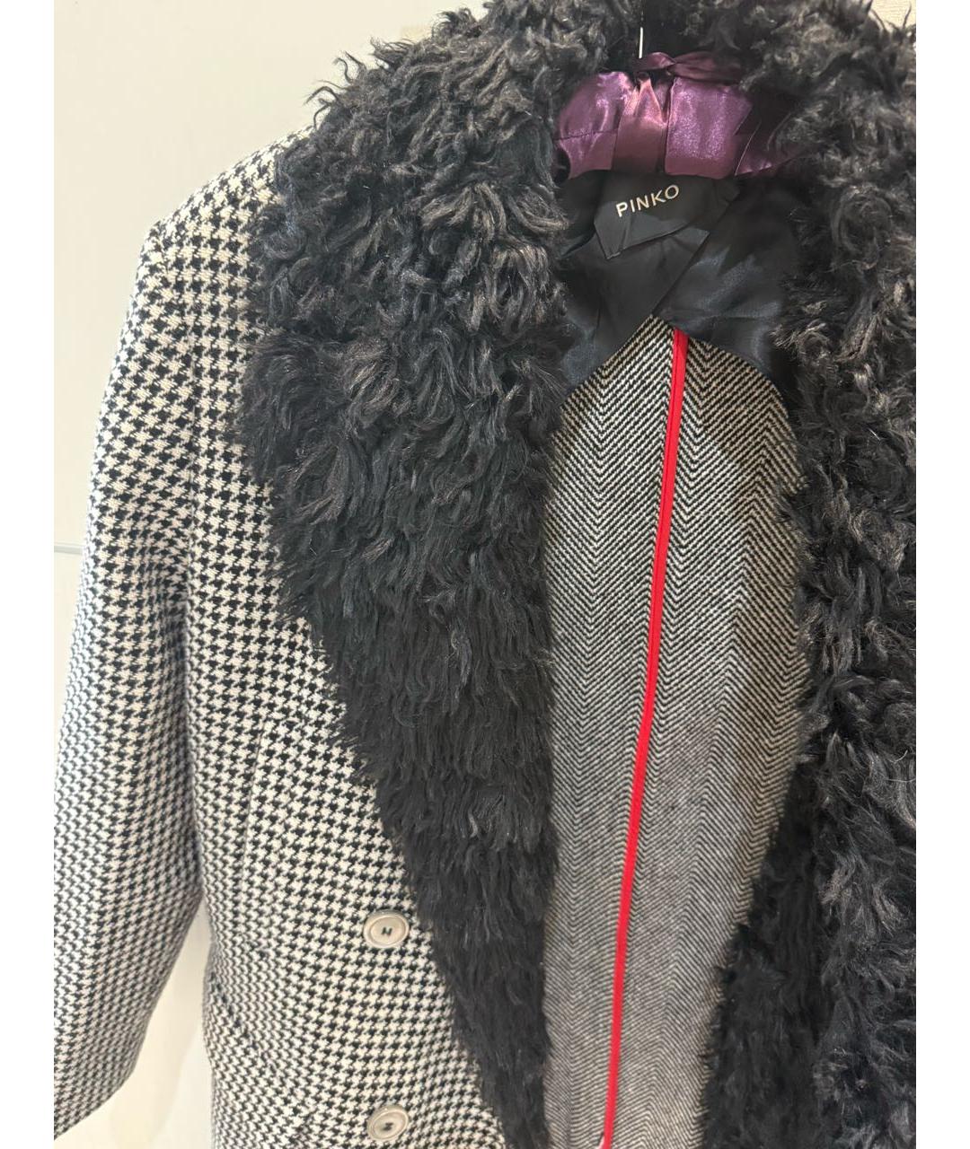 PINKO Серое шерстяное пальто, фото 2