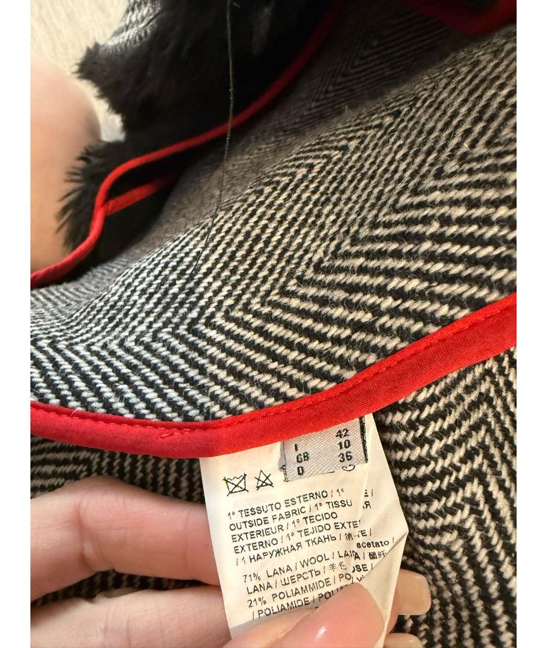 PINKO Серое шерстяное пальто, фото 3