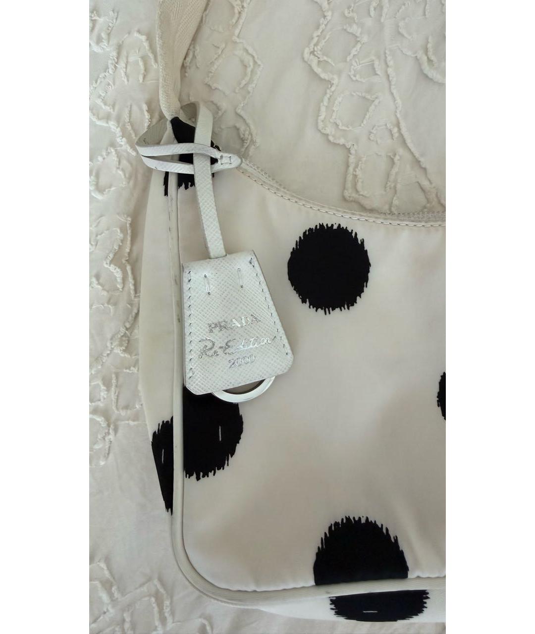 PRADA Белая синтетическая сумка с короткими ручками, фото 6
