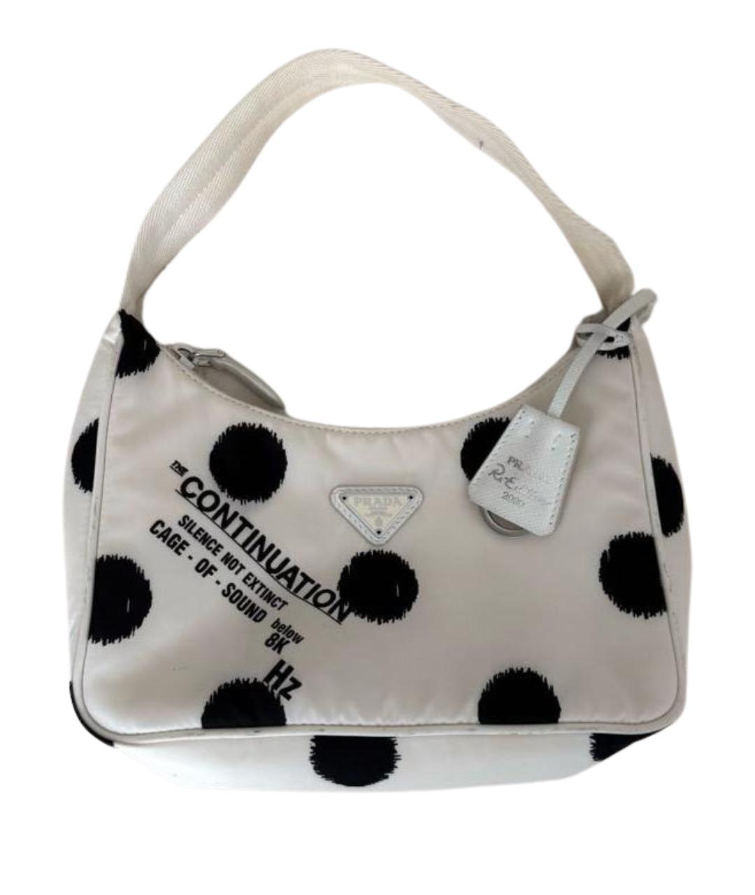 PRADA Белая синтетическая сумка с короткими ручками, фото 1