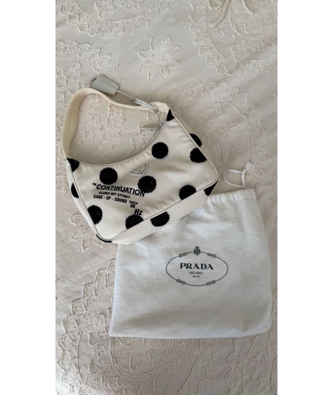 PRADA Белая синтетическая сумка с короткими ручками, фото 2