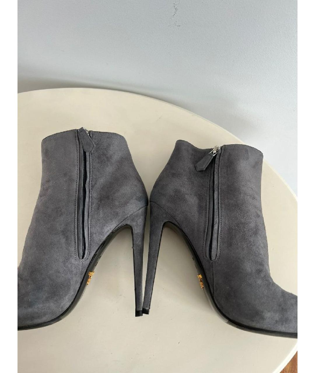 PRADA Серые ботинки, фото 6