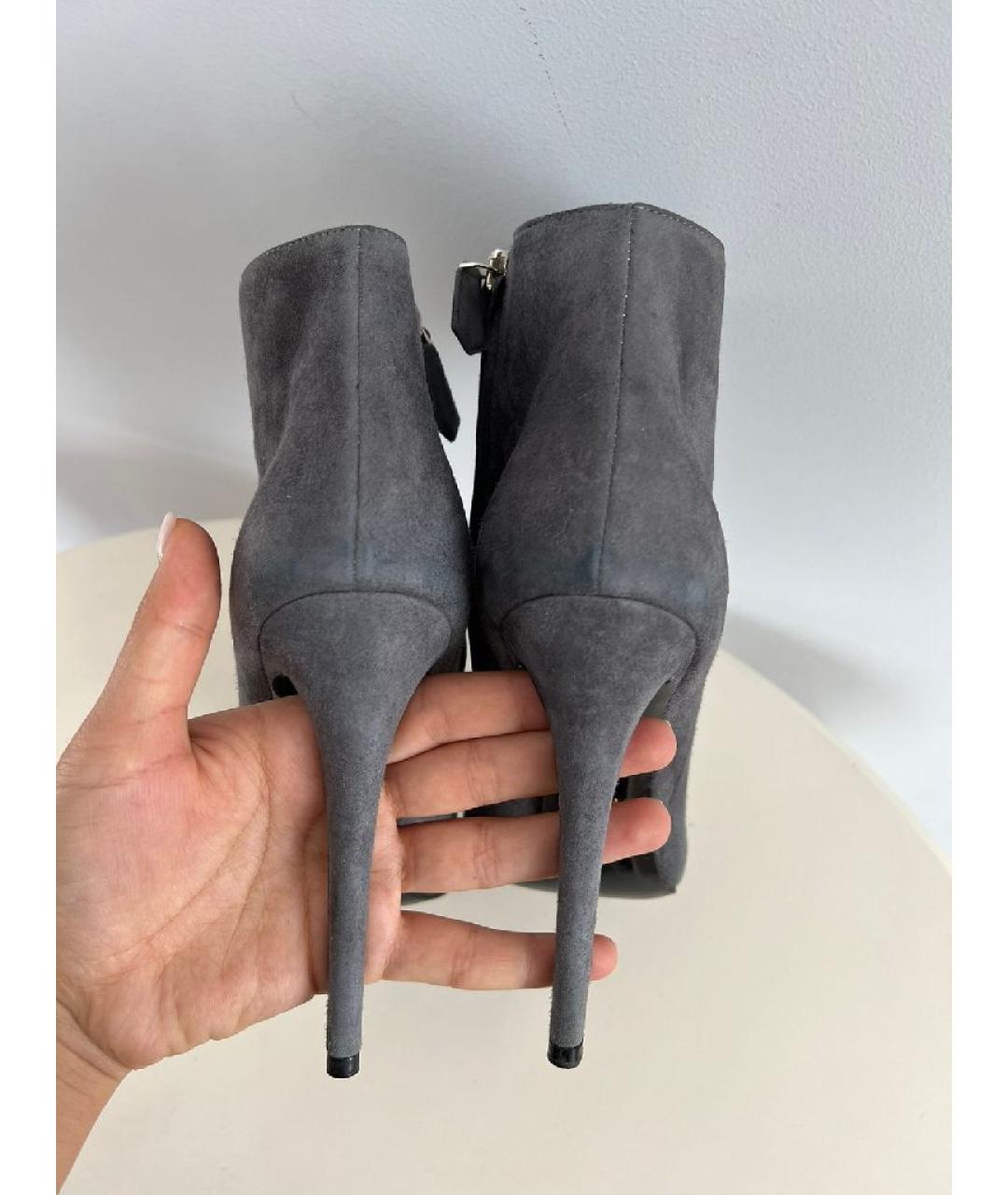 PRADA Серые ботинки, фото 4