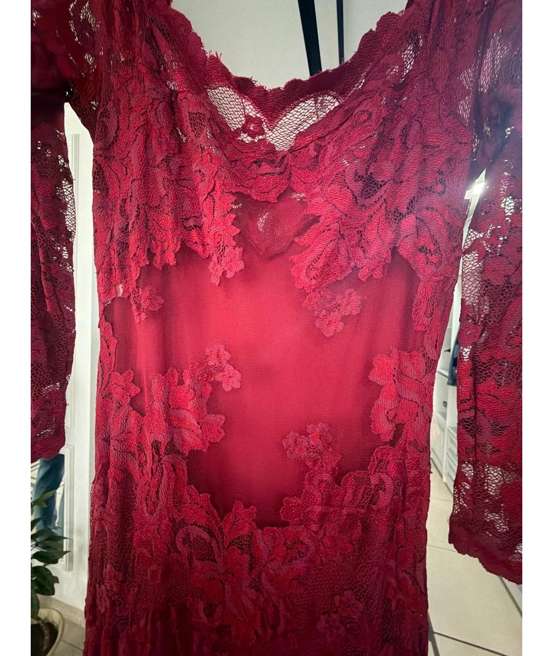 OLVI'S Бордовое полиамидовое вечернее платье, фото 5