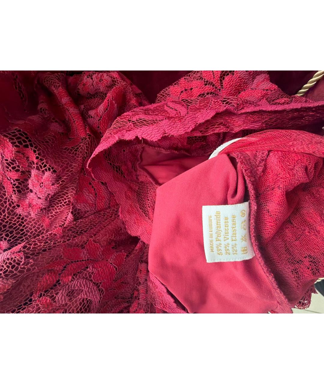 OLVI'S Бордовое полиамидовое вечернее платье, фото 7