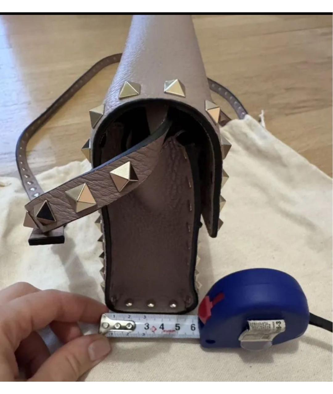 VALENTINO Розовая кожаная сумка через плечо, фото 7