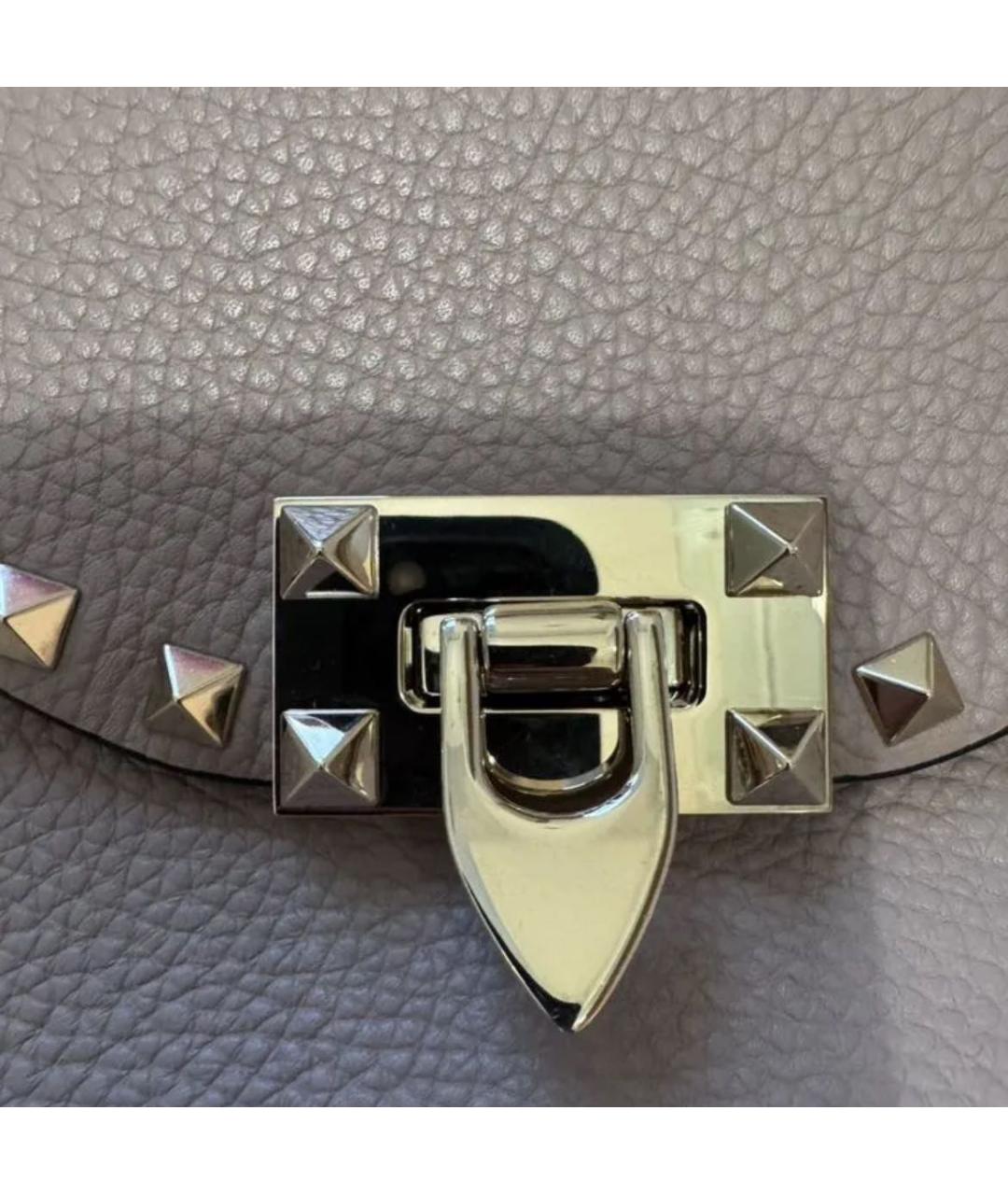 VALENTINO Розовая кожаная сумка через плечо, фото 3