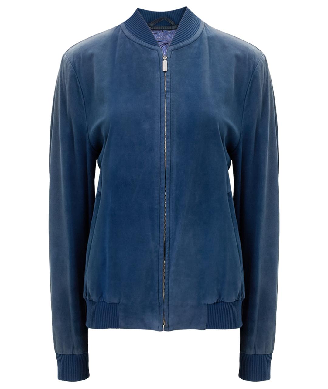 BRIONI Голубая замшевая куртка, фото 1