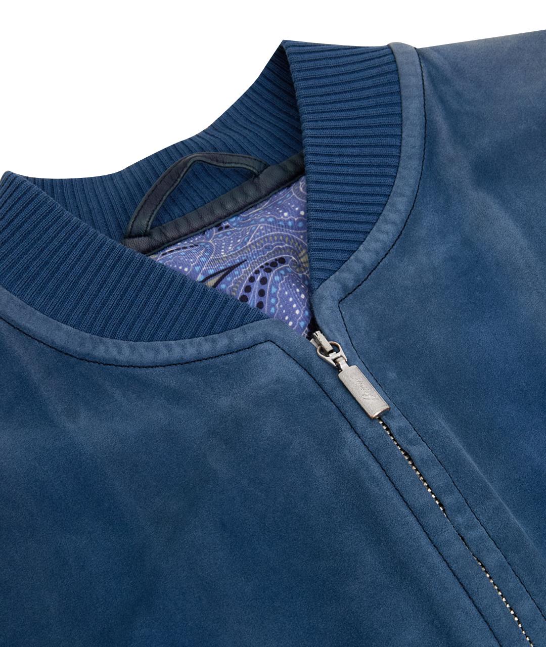 BRIONI Голубая замшевая куртка, фото 9