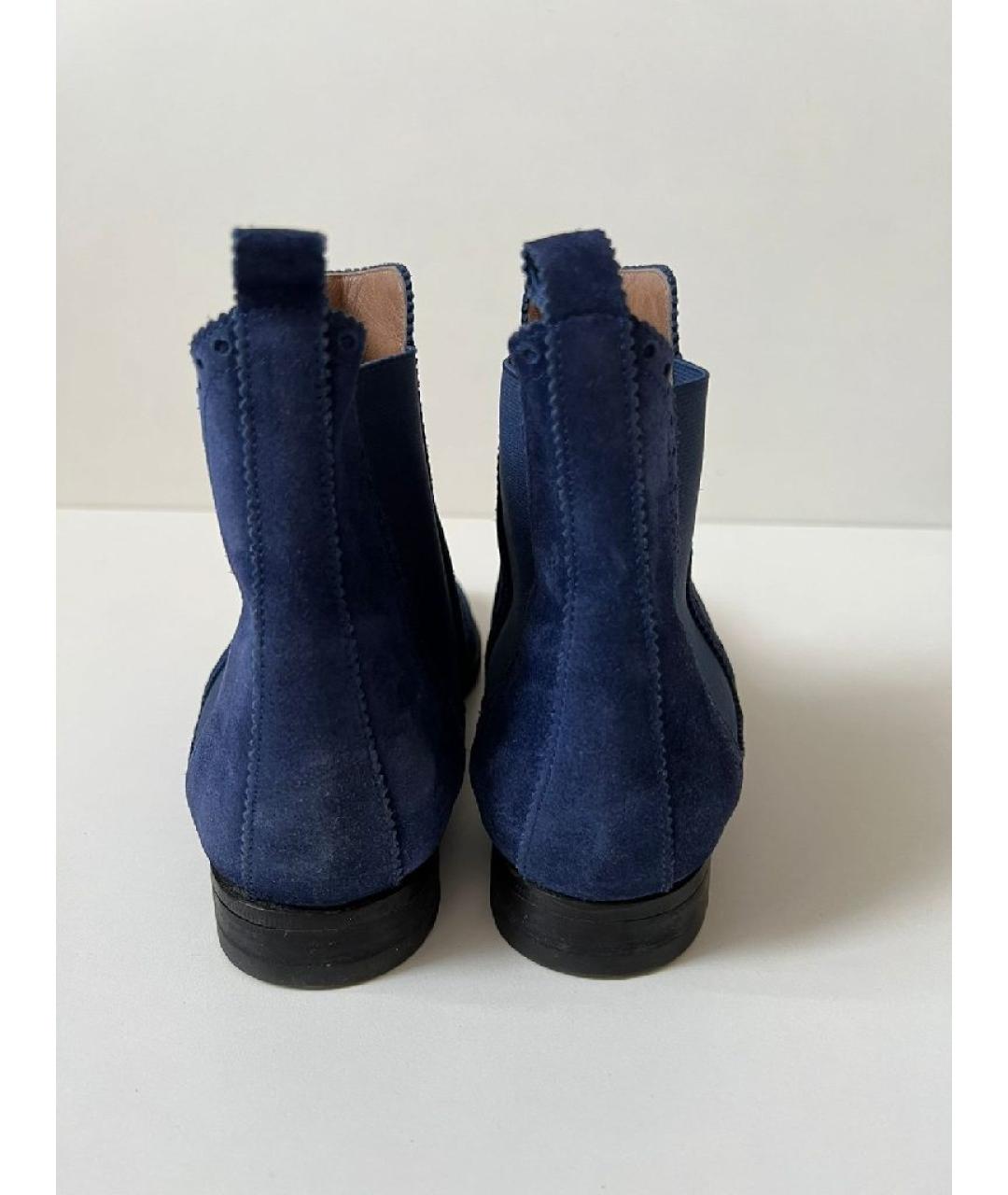 HERMES Синие ботинки, фото 4