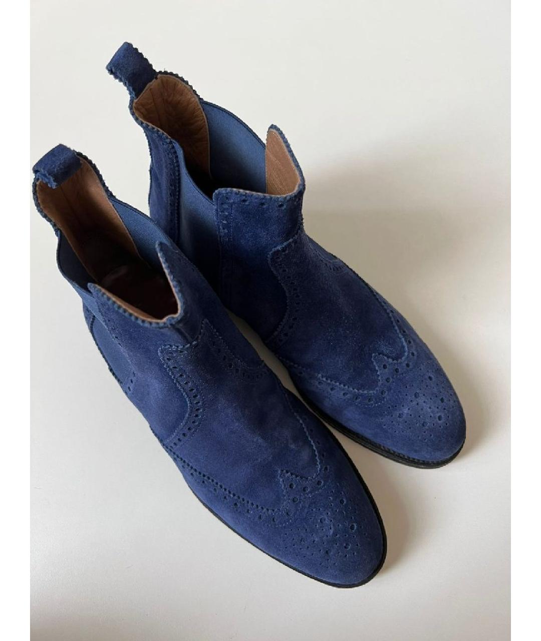 HERMES Синие ботинки, фото 7