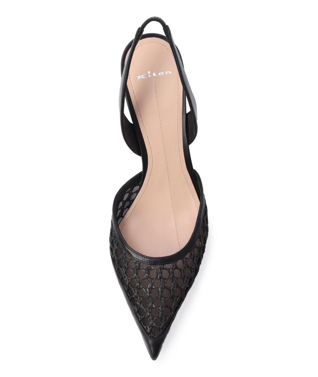 KITON Черные кожаные туфли, фото 4