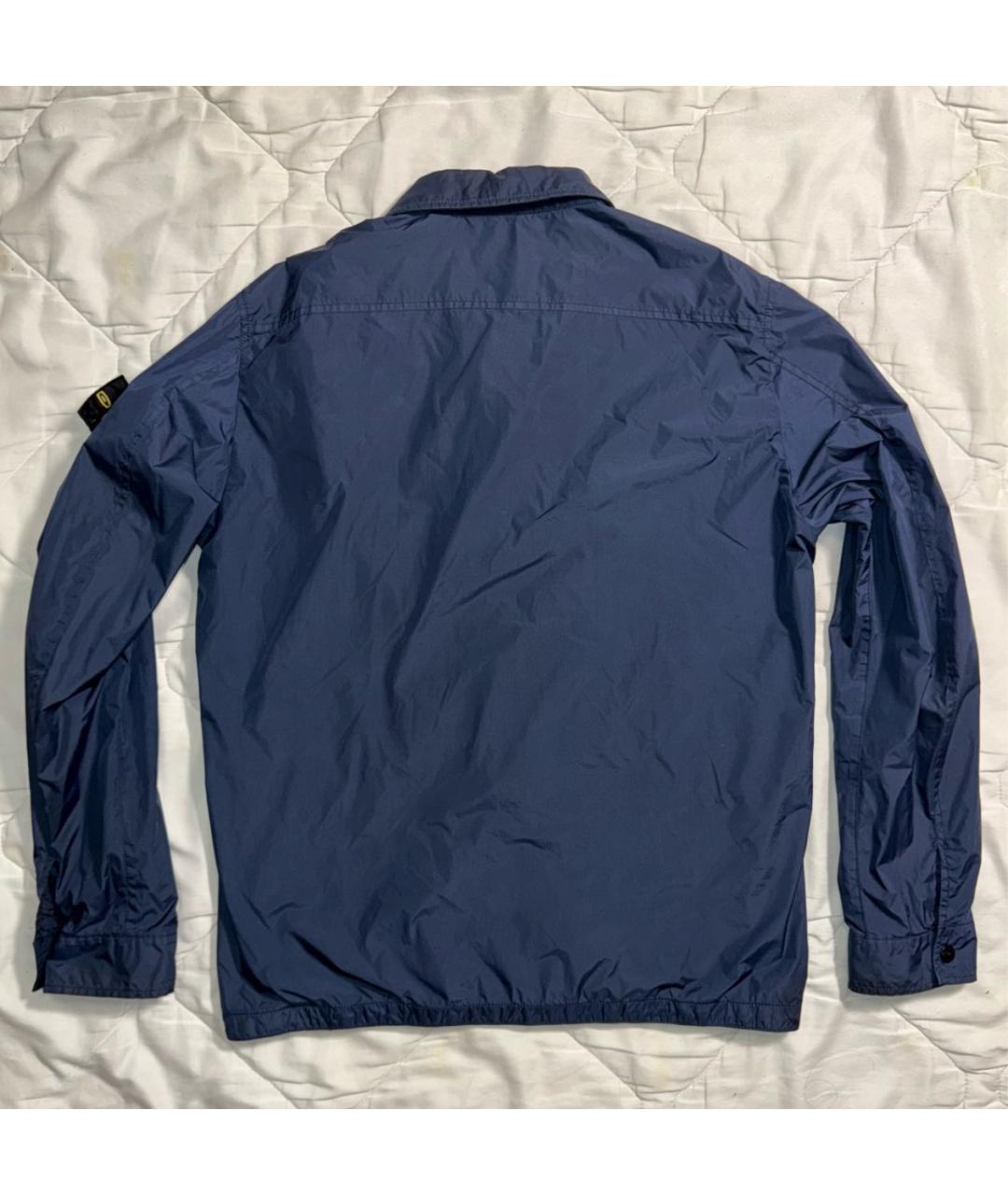 STONE ISLAND Темно-синяя полиамидовая куртка, фото 3