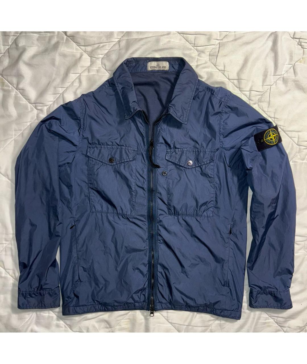 STONE ISLAND Темно-синяя полиамидовая куртка, фото 6