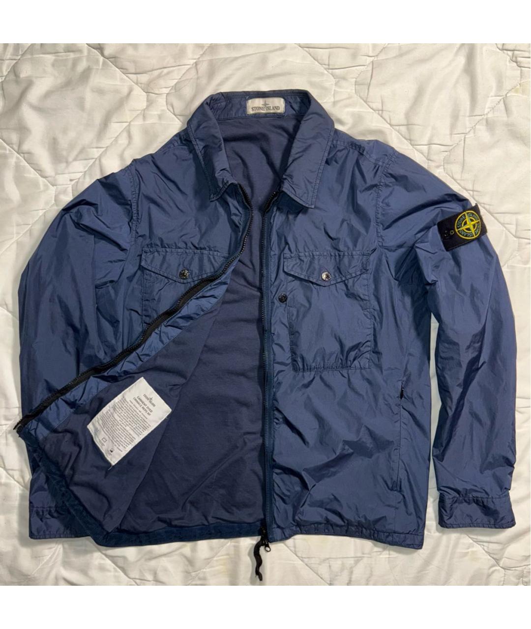 STONE ISLAND Темно-синяя полиамидовая куртка, фото 2