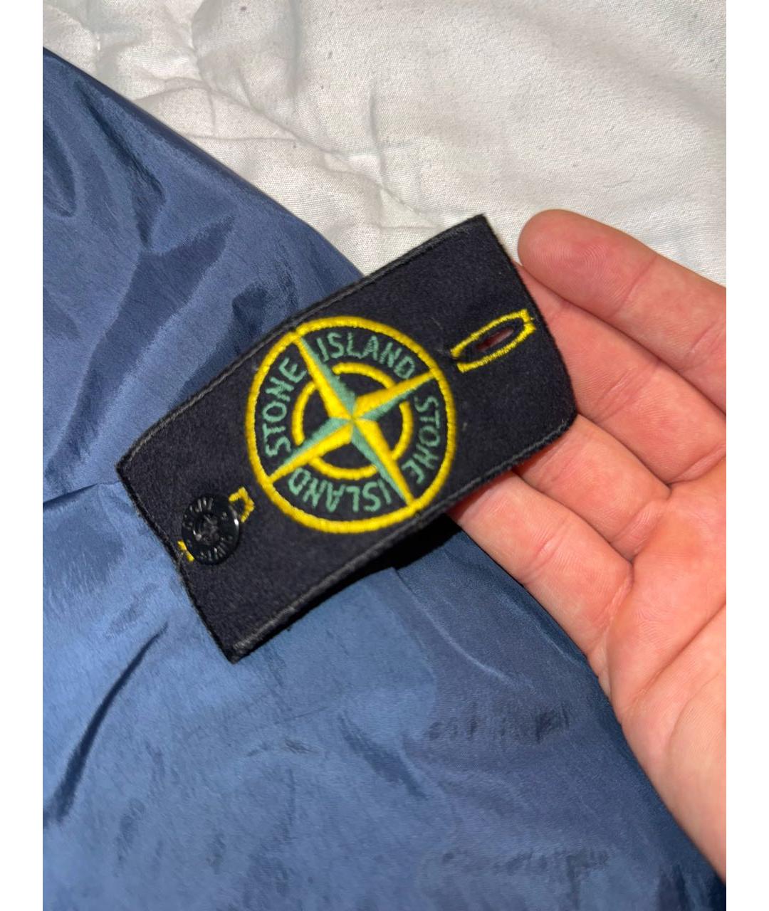 STONE ISLAND Темно-синяя полиамидовая куртка, фото 4