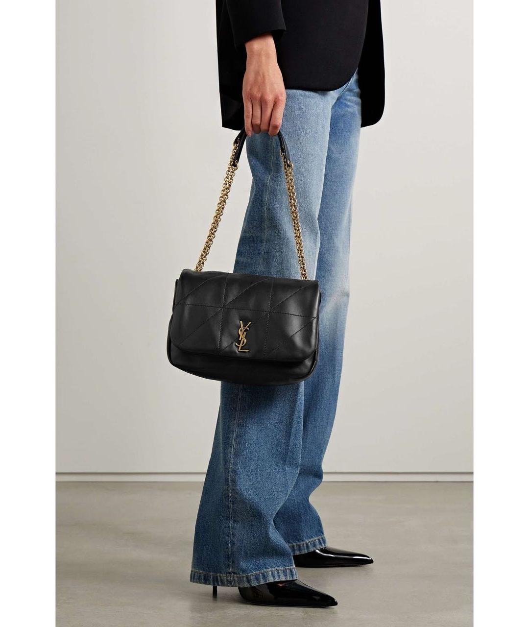 SAINT LAURENT Хаки кожаная сумка через плечо, фото 7