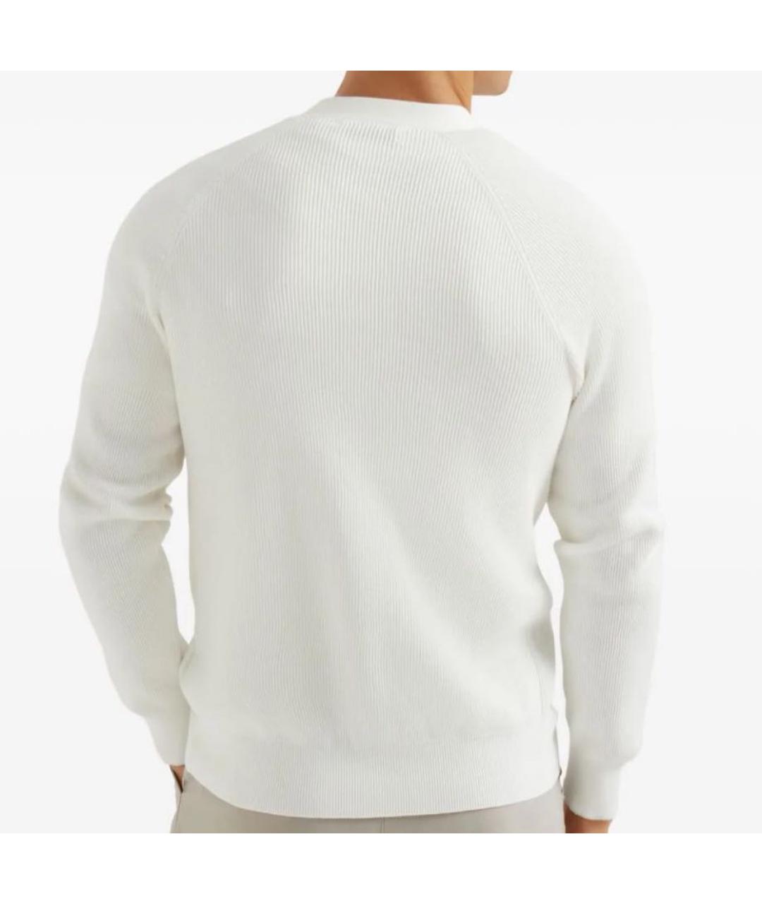 BRUNELLO CUCINELLI Белый хлопковый кардиган, фото 2