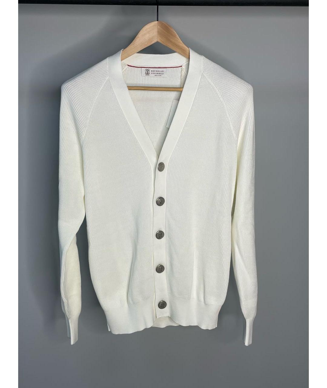 BRUNELLO CUCINELLI Белый хлопковый кардиган, фото 7