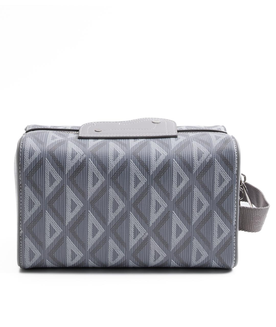 CHRISTIAN DIOR Серая кожаная барсетка, фото 3