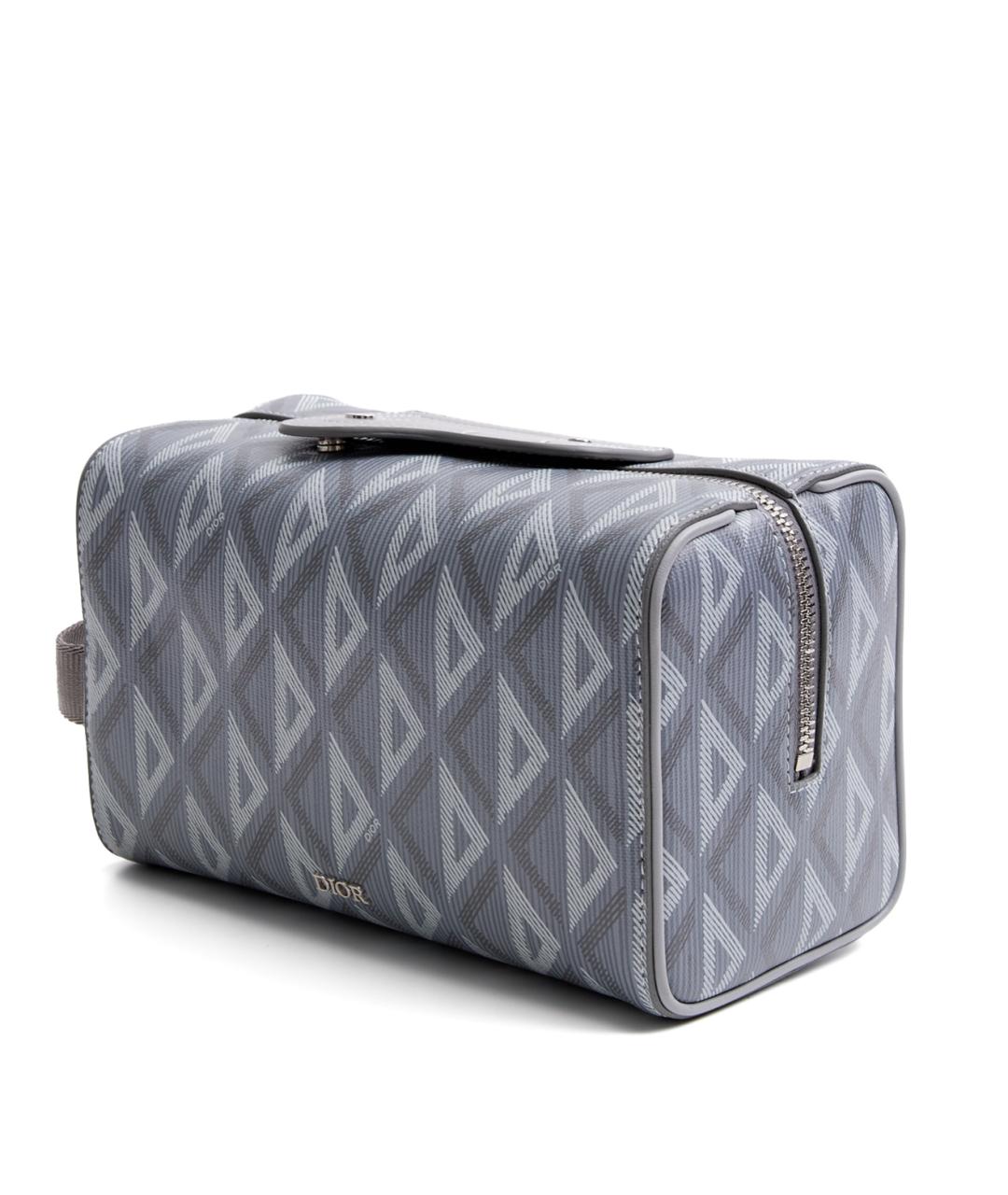 CHRISTIAN DIOR Серая кожаная барсетка, фото 2