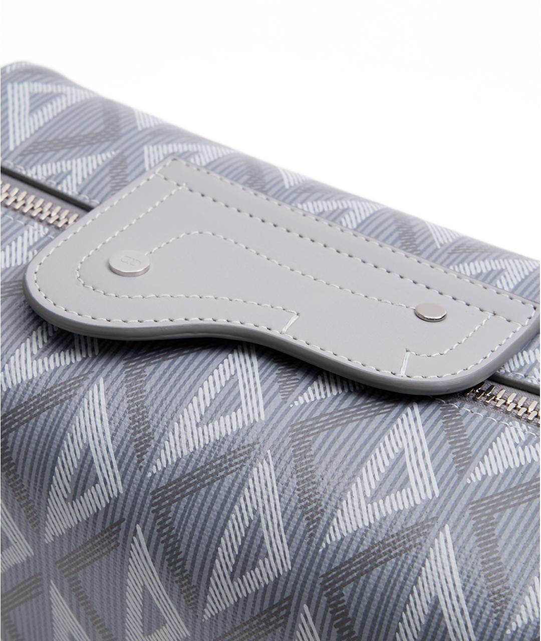 CHRISTIAN DIOR Серая кожаная барсетка, фото 4