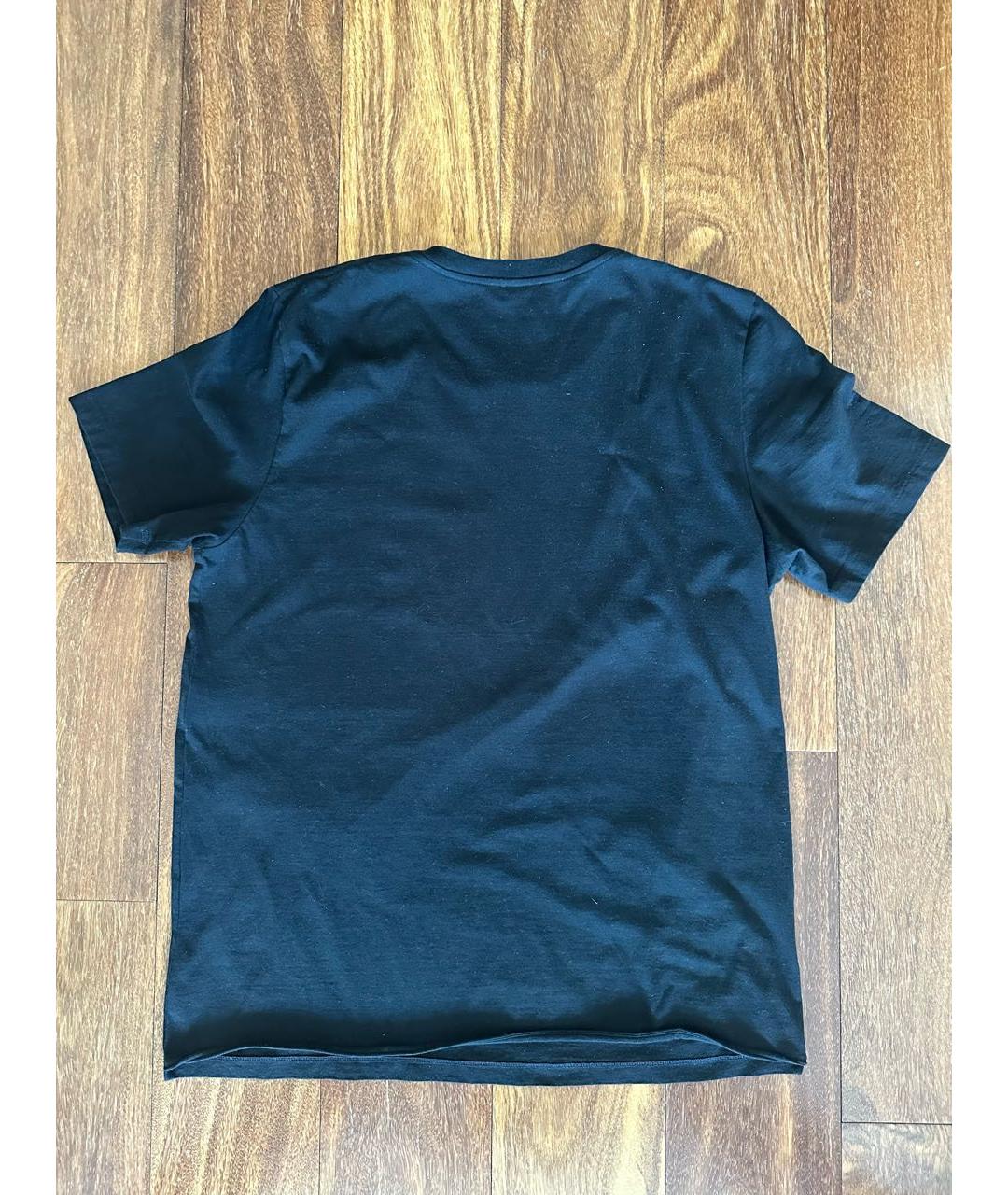 SAINT LAURENT Черная хлопковая футболка, фото 2