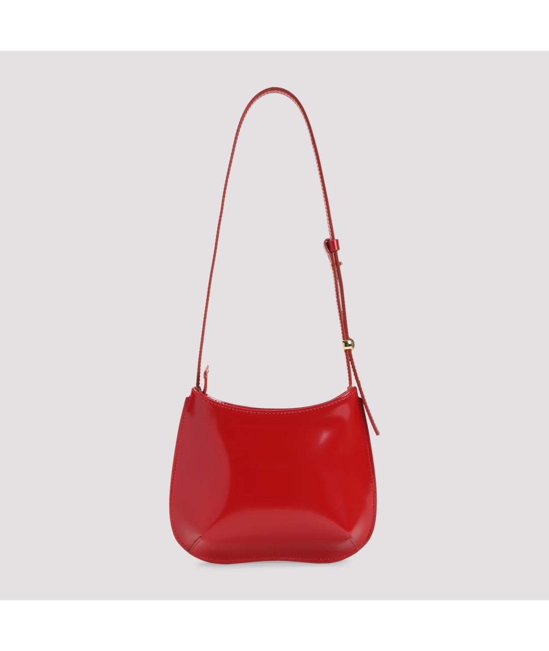 JACQUEMUS Красная кожаная сумка через плечо, фото 2