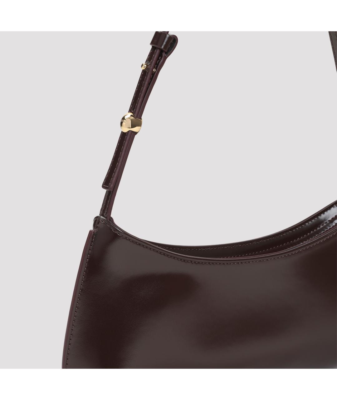 JACQUEMUS Бордовая кожаная сумка тоут, фото 3