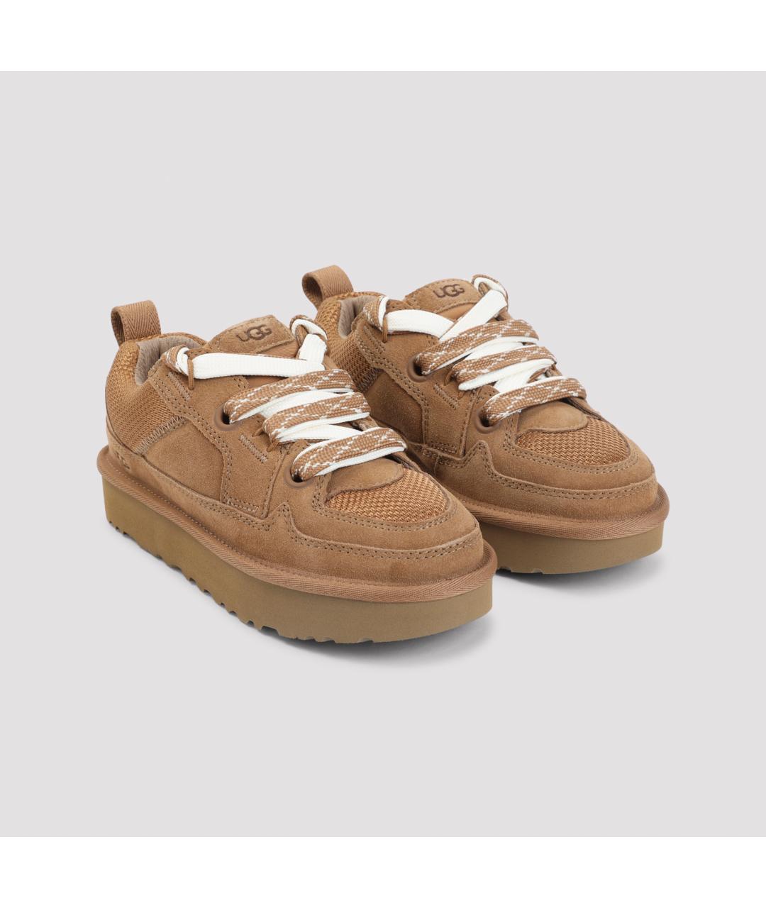 UGG AUSTRALIA Бежевые замшевые кроссовки, фото 3